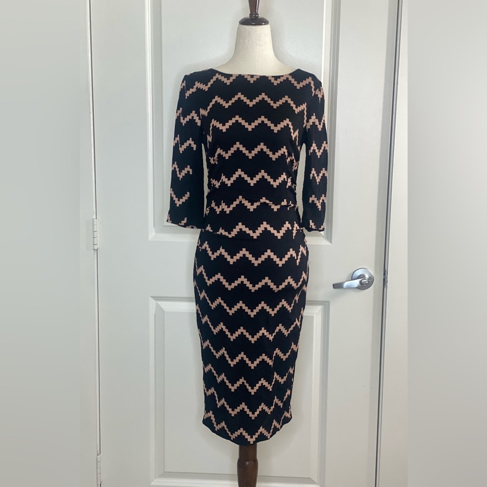Tracy Reese - Anthropologie-  Black And Cream Dress Size 4
